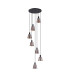 Greenport 58cm Round Pendant 16cm x 14cm Shade 7 Light E27 Sand Black/Brown/Copper Metal Shade-4