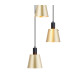 Greenport 58cm Round Pendant 16cm x 14cm Shade 7 Light E27 Sand Black/Brass/Gold Metal Shade-7