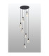 Greenport 58cm Round Pendant 16cm x 14cm Shade 7 Light E27 Sand Black/Light Grey/Silver Metal Shade-3