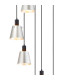 Greenport 58cm Round Pendant 16cm x 14cm Shade 7 Light E27 Sand Black/Light Grey/Silver Metal Shade-6