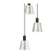 Greenport 58cm Round Pendant 16cm x 14cm Shade 7 Light E27 Sand Black/Light Grey/Silver Metal Shade-7