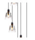 Greenport 58cm Round Pendant 16cm x 14cm Shade 7 Light E27 Sand Black/Smoke Faded Glass Shade-6