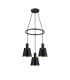 Greenport 48cm Ring Pendant 16cm x 14cm Shade 3 Light E27 Sand Black/Black/Gold Metal Shade-4