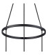 Greenport 48cm Ring Pendant 16cm x 14cm Shade 3 Light E27 Sand Black/Black/Gold Metal Shade-6