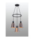 Greenport 48cm Ring Pendant 16cm x 14cm Shade 3 Light E27 Sand Black/Brown/Copper Metal Shade-3