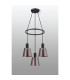 Greenport 48cm Ring Pendant 16cm x 14cm Shade 3 Light E27 Sand Black/Brown/Copper Metal Shade-8