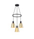 Greenport 48cm Ring Pendant 16cm x 14cm Shade 3 Light E27 Sand Black/Brass/Gold Metal Shade-1