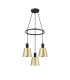 Greenport 48cm Ring Pendant 16cm x 14cm Shade 3 Light E27 Sand Black/Brass/Gold Metal Shade-4
