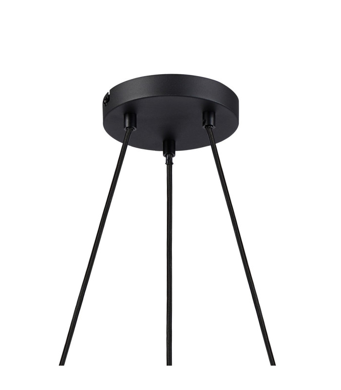 Greenport 48cm Ring Pendant 16cm x 14cm Shade 3 Light E27 Sand Black/Brass/Gold Metal Shade-5
