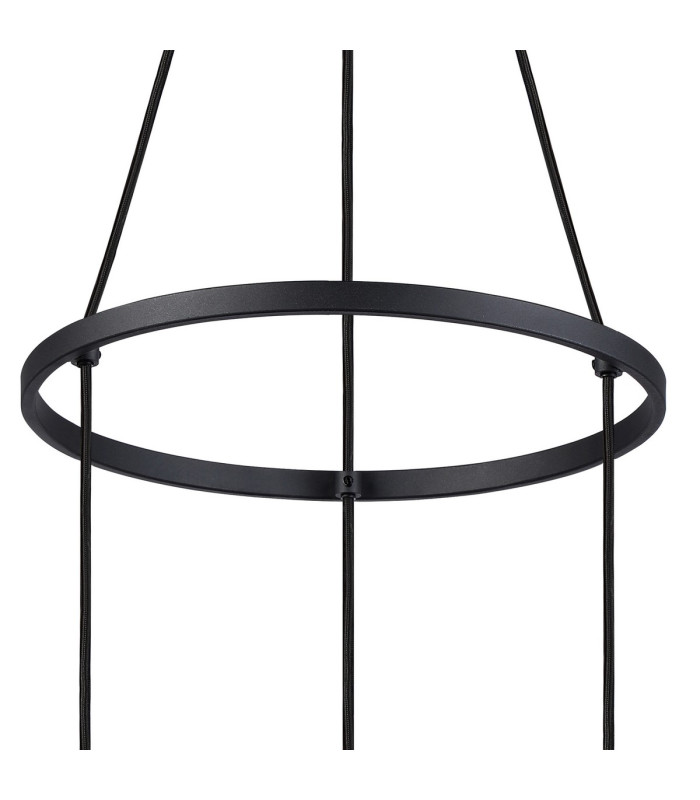 Greenport 48cm Ring Pendant 16cm x 14cm Shade 3 Light E27 Sand Black/Brass/Gold Metal Shade-6