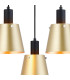 Greenport 48cm Ring Pendant 16cm x 14cm Shade 3 Light E27 Sand Black/Brass/Gold Metal Shade-7