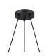 Greenport 48cm Ring Pendant 16cm x 14cm Shade 3 Light E27 Sand Black/Frosted White Glass Shade-5