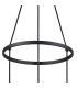 Greenport 48cm Ring Pendant 16cm x 14cm Shade 3 Light E27 Sand Black/Frosted White Glass Shade-6