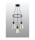 Greenport 48cm Ring Pendant 16cm x 14cm Shade 3 Light E27 Sand Black/Light Grey/Silver Metal Shade-3