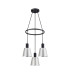 Greenport 48cm Ring Pendant 16cm x 14cm Shade 3 Light E27 Sand Black/Light Grey/Silver Metal Shade-4