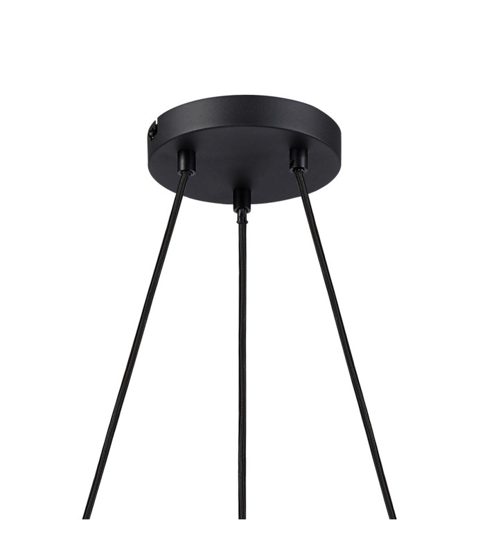 Greenport 48cm Ring Pendant 16cm x 14cm Shade 3 Light E27 Sand Black/Light Grey/Silver Metal Shade-5