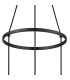 Greenport 48cm Ring Pendant 16cm x 14cm Shade 3 Light E27 Sand Black/Light Grey/Silver Metal Shade-6