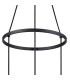 Greenport 48cm Ring Pendant 16cm x 14cm Shade 3 Light E27 Sand Black/Smoke Faded Glass Shade-6