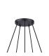 Greenport 61cm Ring Pendant 16cm x 14cm Shade 5 Light E27 Sand Black/Black/Gold Metal Shade-6