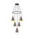 Greenport 61cm Ring Pendant 16cm x 14cm Shade 5 Light E27 Sand Black/Brown/Copper Metal Shade-1
