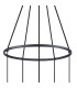 Greenport 61cm Ring Pendant 16cm x 14cm Shade 5 Light E27 Sand Black/Brown/Copper Metal Shade-6