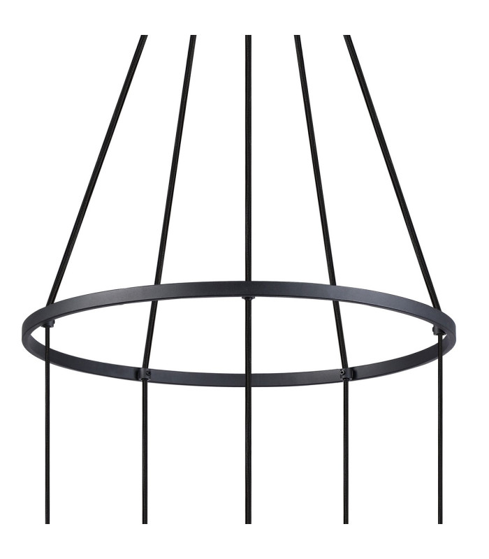 Greenport 61cm Ring Pendant 16cm x 14cm Shade 5 Light E27 Sand Black/Brown/Copper Metal Shade-6