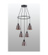 Greenport 61cm Ring Pendant 16cm x 14cm Shade 5 Light E27 Sand Black/Brown/Copper Metal Shade-9