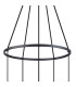 Greenport 61cm Ring Pendant 16cm x 14cm Shade 5 Light E27 Sand Black/Brass/Gold Metal Shade-6