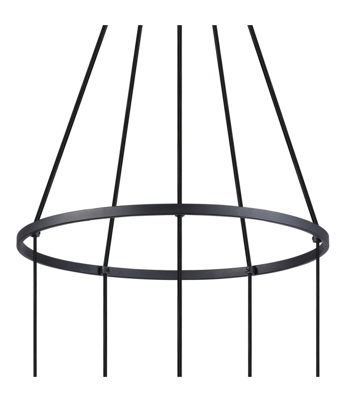 Greenport 61cm Ring Pendant 16cm x 14cm Shade 5 Light E27 Sand Black/Brass/Gold Metal Shade-6