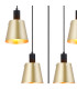 Greenport 61cm Ring Pendant 16cm x 14cm Shade 5 Light E27 Sand Black/Brass/Gold Metal Shade-7