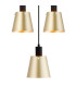 Greenport 61cm Ring Pendant 16cm x 14cm Shade 5 Light E27 Sand Black/Brass/Gold Metal Shade-8