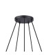 Greenport 61cm Ring Pendant 16cm x 14cm Shade 5 Light E27 Sand Black/Light Grey/Silver Metal Shade-5
