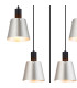 Greenport 61cm Ring Pendant 16cm x 14cm Shade 5 Light E27 Sand Black/Light Grey/Silver Metal Shade-7