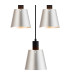Greenport 61cm Ring Pendant 16cm x 14cm Shade 5 Light E27 Sand Black/Light Grey/Silver Metal Shade-8