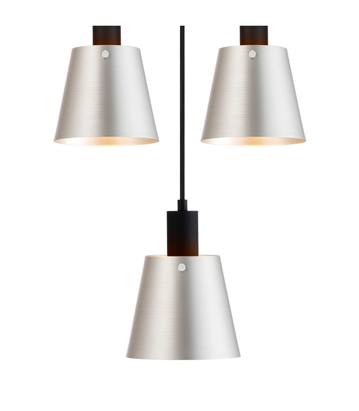 Greenport 61cm Ring Pendant 16cm x 14cm Shade 5 Light E27 Sand Black/Light Grey/Silver Metal Shade-8