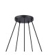 Greenport 61cm Ring Pendant 16cm x 14cm Shade 5 Light E27 Sand Black/Smoke Faded Glass Shade-5