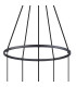 Greenport 61cm Ring Pendant 16cm x 14cm Shade 5 Light E27 Sand Black/Smoke Faded Glass Shade-6