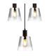 Greenport 61cm Ring Pendant 16cm x 14cm Shade 5 Light E27 Sand Black/Smoke Faded Glass Shade-8