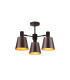 Greenport 65cm Semi Ceiling Light Adjustable Arms 16cm x 14cm Shade 3 Light E27 Sand Black/Brown/Copper Metal Shade-1