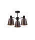 Greenport 65cm Semi Ceiling Light Adjustable Arms 16cm x 14cm Shade 3 Light E27 Sand Black/Brown/Copper Metal Shade-5