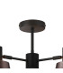 Greenport 65cm Semi Ceiling Light Adjustable Arms 16cm x 14cm Shade 3 Light E27 Sand Black/Brown/Copper Metal Shade-6