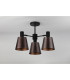 Greenport 65cm Semi Ceiling Light Adjustable Arms 16cm x 14cm Shade 3 Light E27 Sand Black/Brown/Copper Metal Shade-9