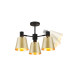 Greenport 65cm Semi Ceiling Light Adjustable Arms 16cm x 14cm Shade 3 Light E27 Sand Black/Brass/Gold Metal Shade-4