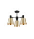 Greenport 65cm Semi Ceiling Light Adjustable Arms 16cm x 14cm Shade 3 Light E27 Sand Black/Brass/Gold Metal Shade-5