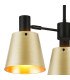 Greenport 65cm Semi Ceiling Light Adjustable Arms 16cm x 14cm Shade 3 Light E27 Sand Black/Brass/Gold Metal Shade-6