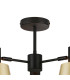 Greenport 65cm Semi Ceiling Light Adjustable Arms 16cm x 14cm Shade 3 Light E27 Sand Black/Brass/Gold Metal Shade-7