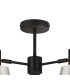 Greenport 65cm Semi Ceiling Light Adjustable Arms 16cm x 14cm Shade 3 Light E27 Sand Black/Light Grey/Silver Metal Shade-7