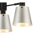 Greenport 65cm Semi Ceiling Light Adjustable Arms 16cm x 14cm Shade 3 Light E27 Sand Black/Light Grey/Silver Metal Shade-8
