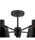 Greenport 75cm Semi Ceiling Light Adjustable Arms 16cm x 14cm Shade 5 Light E27 Sand Black/Black/Gold Metal Shade-7
