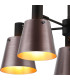 Greenport 75cm Semi Ceiling Light Adjustable Arms 16cm x 14cm Shade 5 Light E27 Sand Black/Brown/Copper Metal Shade-6